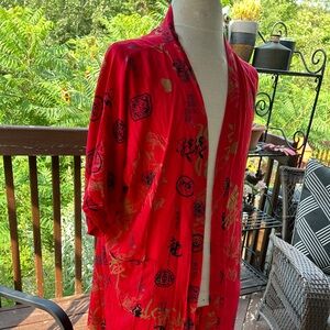 Red robe kimono